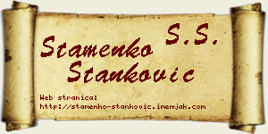 Stamenko Stanković vizit kartica